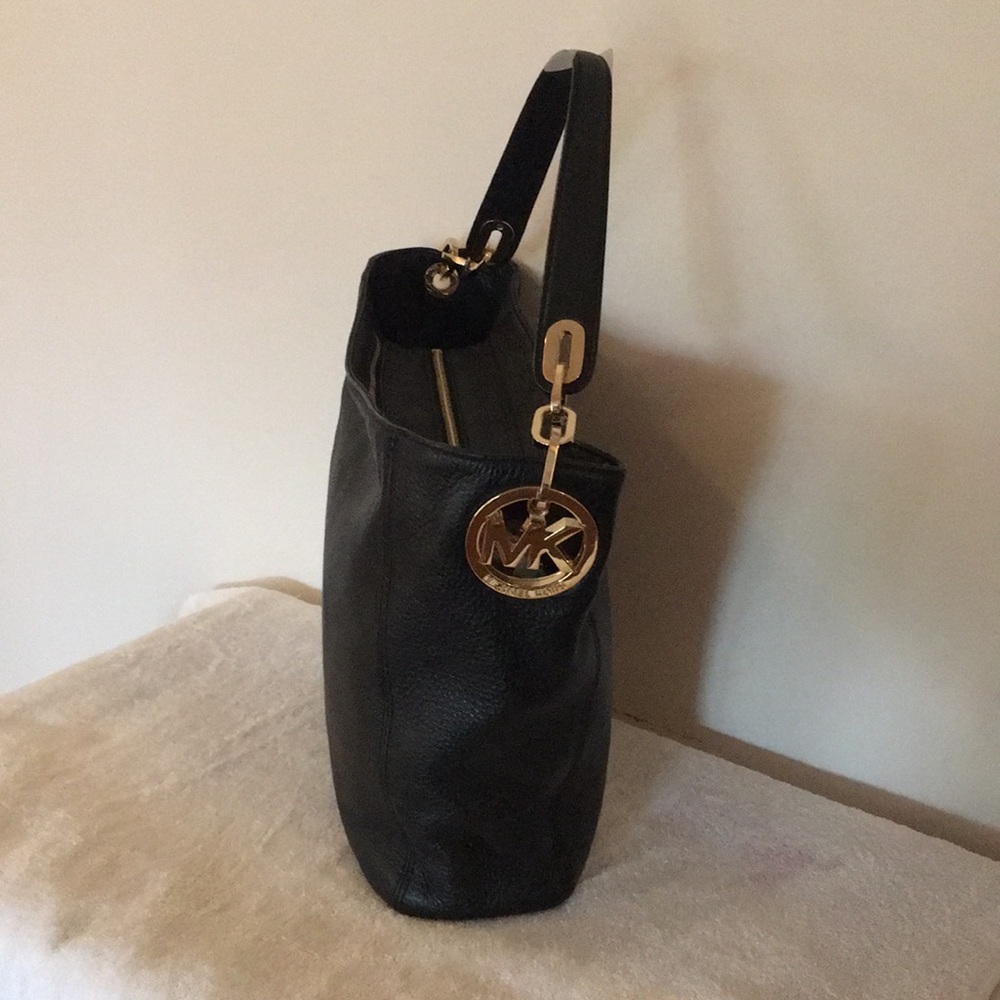 Michael Kors Soft Black Pebbled Leather Handbag